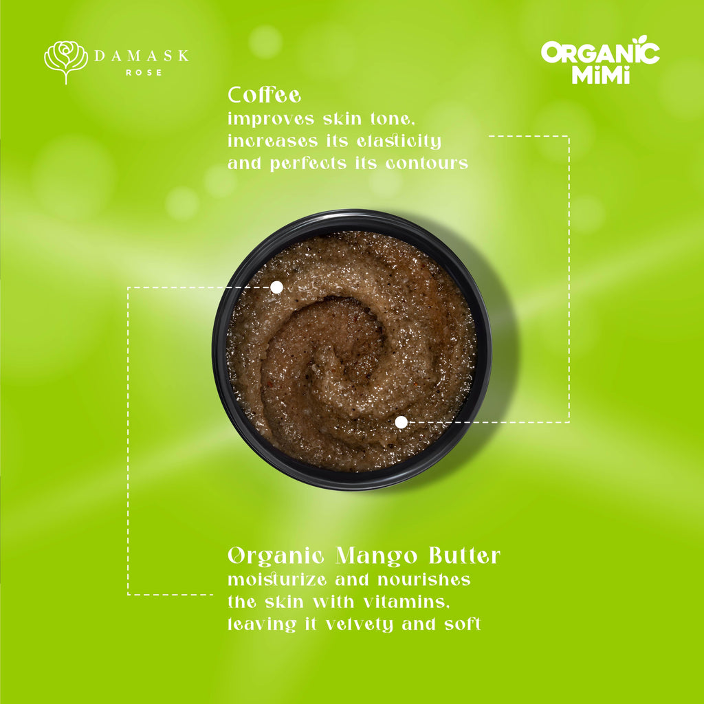 Organic Mimi, Body Scrub Lifting Mango & Coffee, 250 g