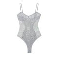 Women Summer Pure Youth Spliced Lace V Neck Sleeveless Jumpsuit