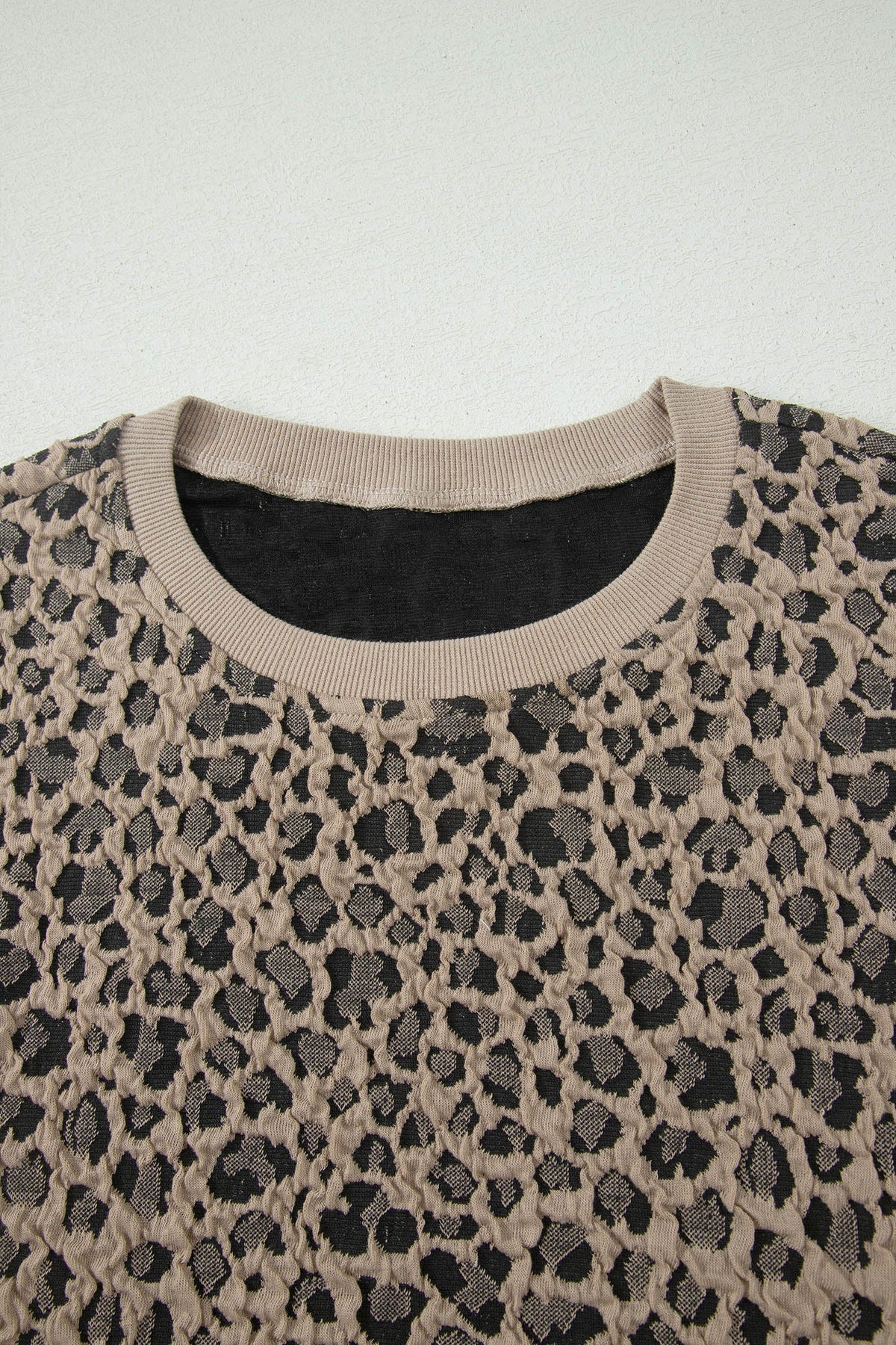 Leopard Textured Sleeveless Mini Dress